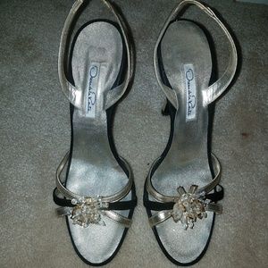 Oscar de la Renta jeweled heel sandals